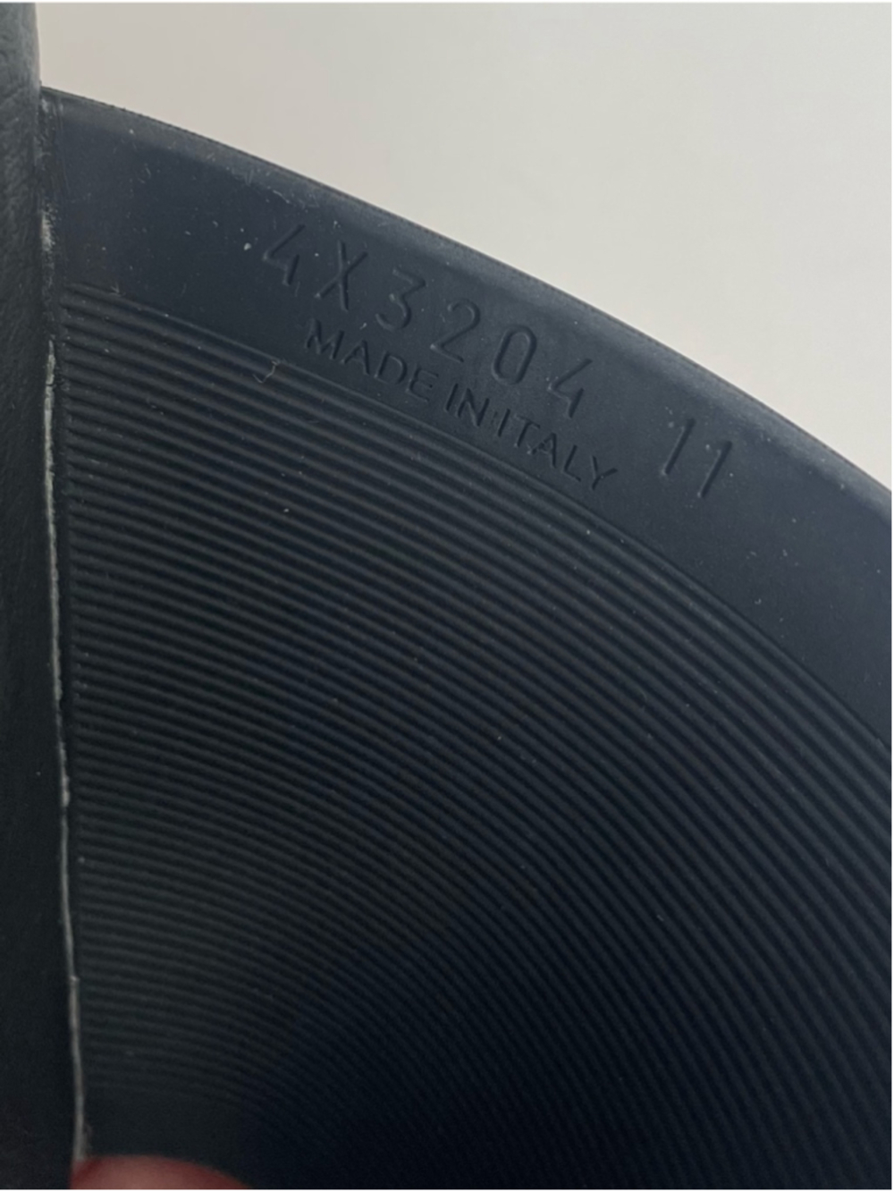 Prada Black Embossed Logo Rubber Slides sandals - Picture 5 of 6